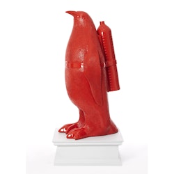 Cloned Red Penguin with Pet Bottle