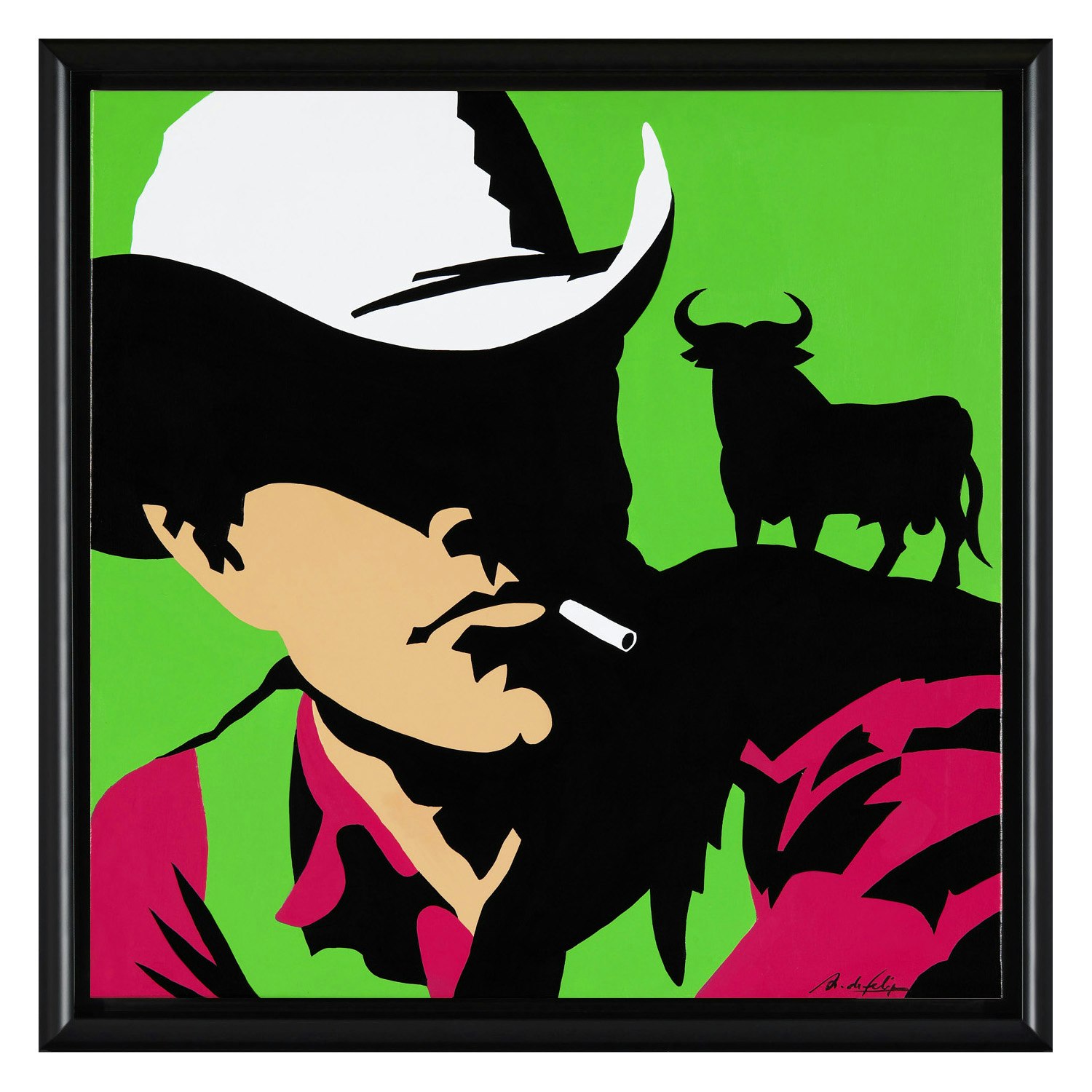 Vaquero Osborne fondo verde