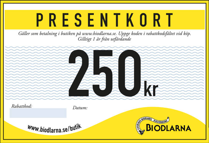 Presentkort 250 kr