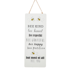 Tavla - Bee happy 12x30cm