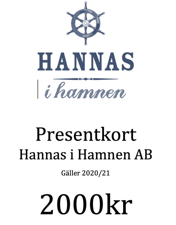 Presentkort Hannas i Hamnen
