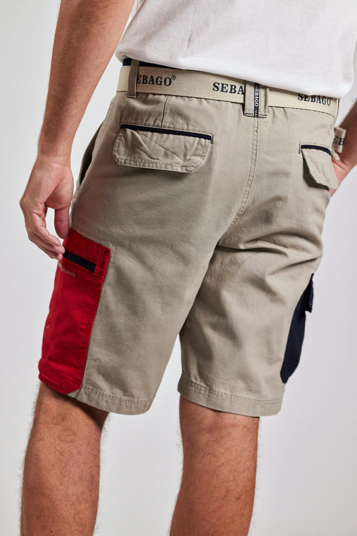 Red Pocket Shorts
