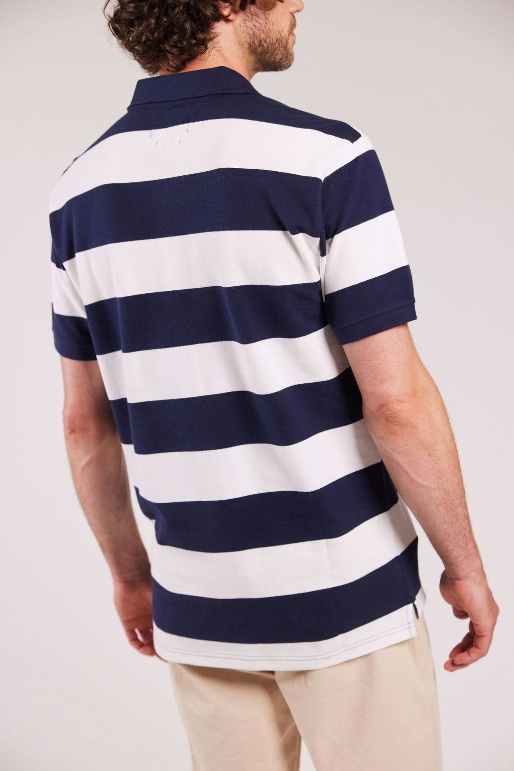 Mick Block Striped Pique
