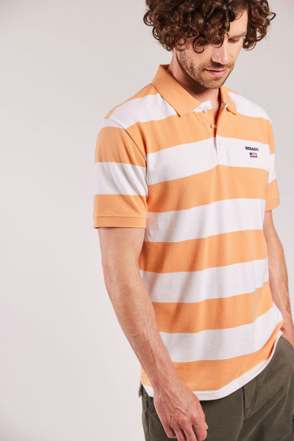 Mick Block Striped Pique