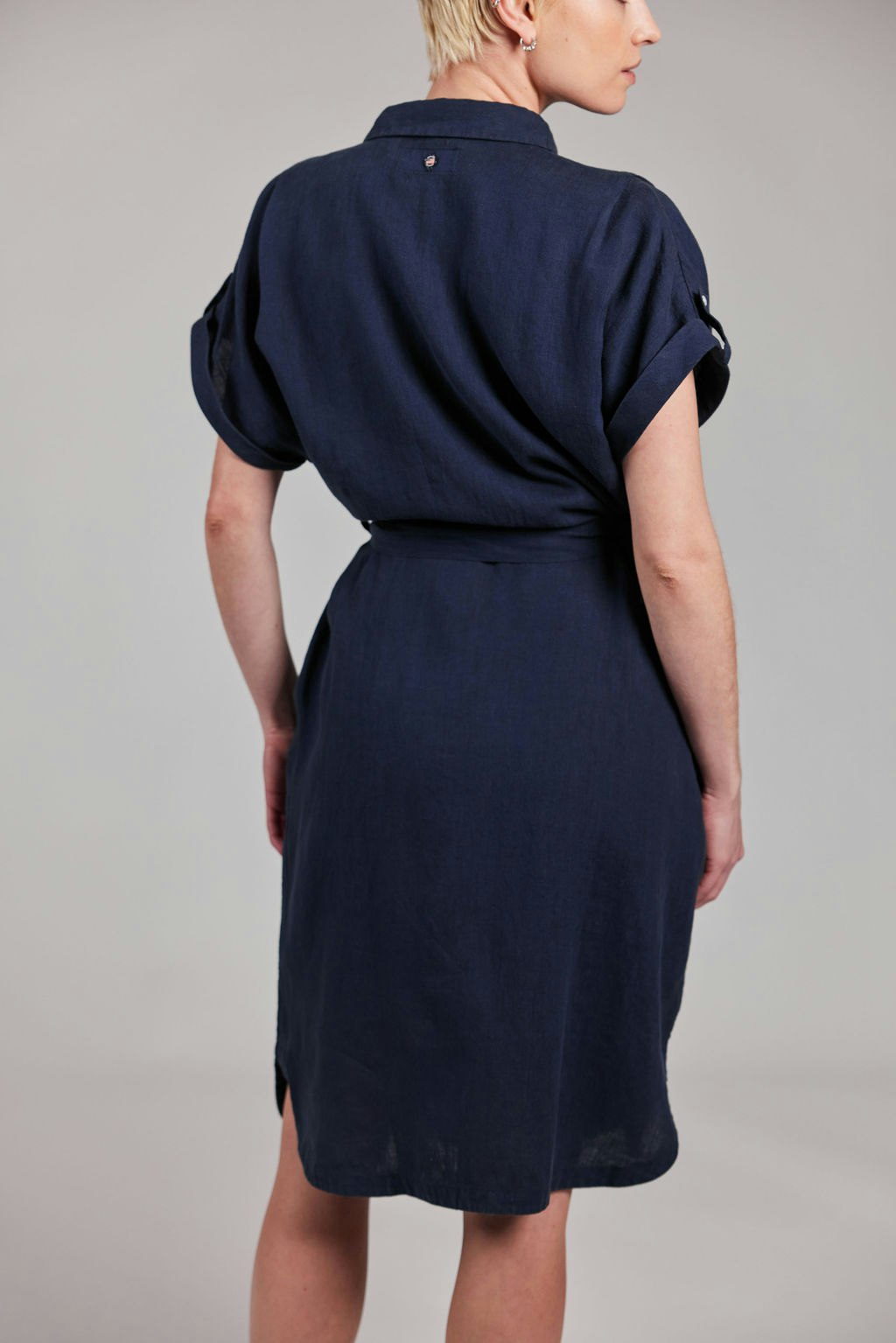 Belted Linen Dress