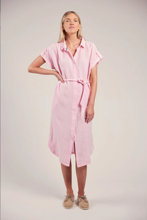Belted Linen Dress