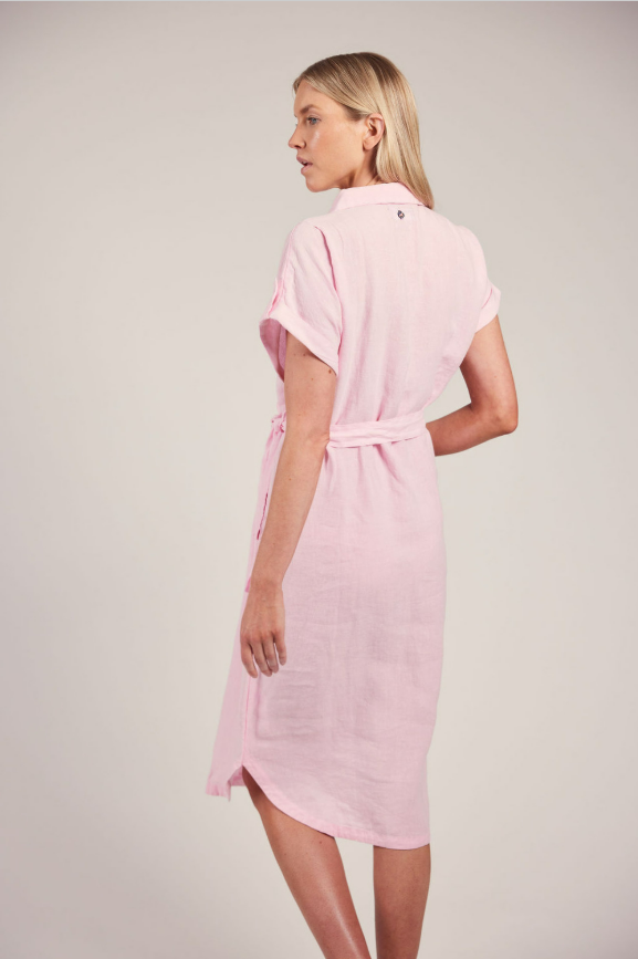Belted Linen Dress