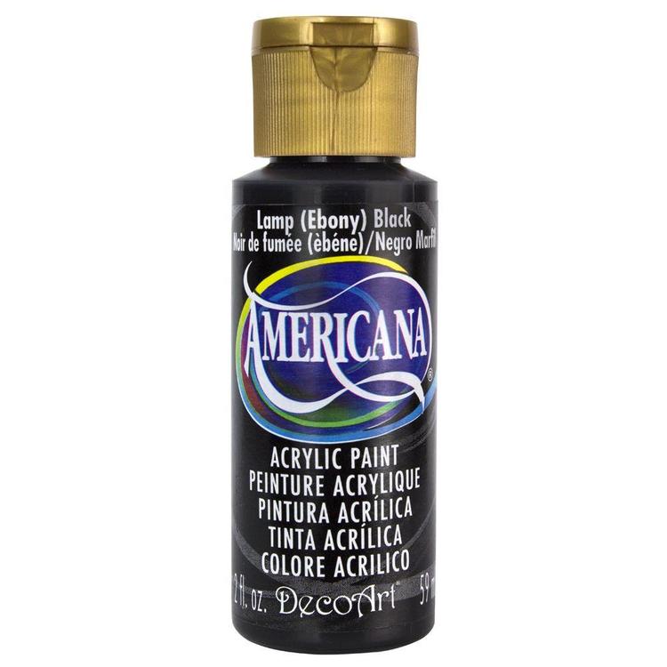 DecoArt Americana Lamp (Ebony) Black 59ml - Svart