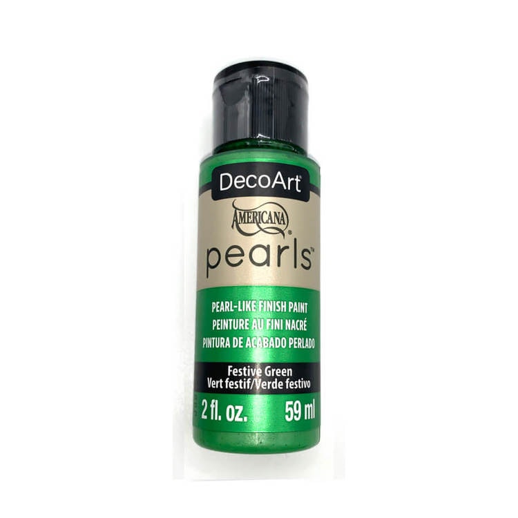 DecoArt Pearls Festive Green