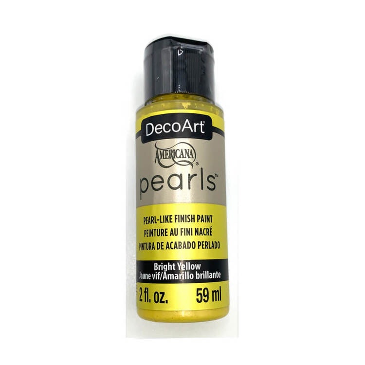 DecoArt Pearls Bright Yellow