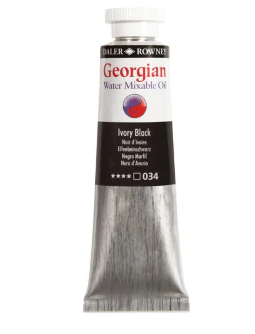 Georgian  water mixable oil  ivory black   37 ml