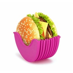 Burger Holder / Hamburgerficka i BPA Fri Silikon För Hamburgare, Rosa