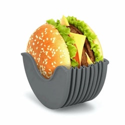 Burger Buddy-Hållaren För Hamburgare i Silikon, Grå