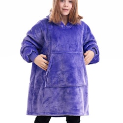 Ljum® Oversize Filt Hoodie Blanket Kids - Lila