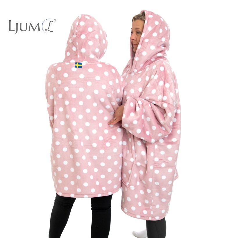 Ljum® Oversize Filt Hoodie Blanket Barn & Ungdom - Dots