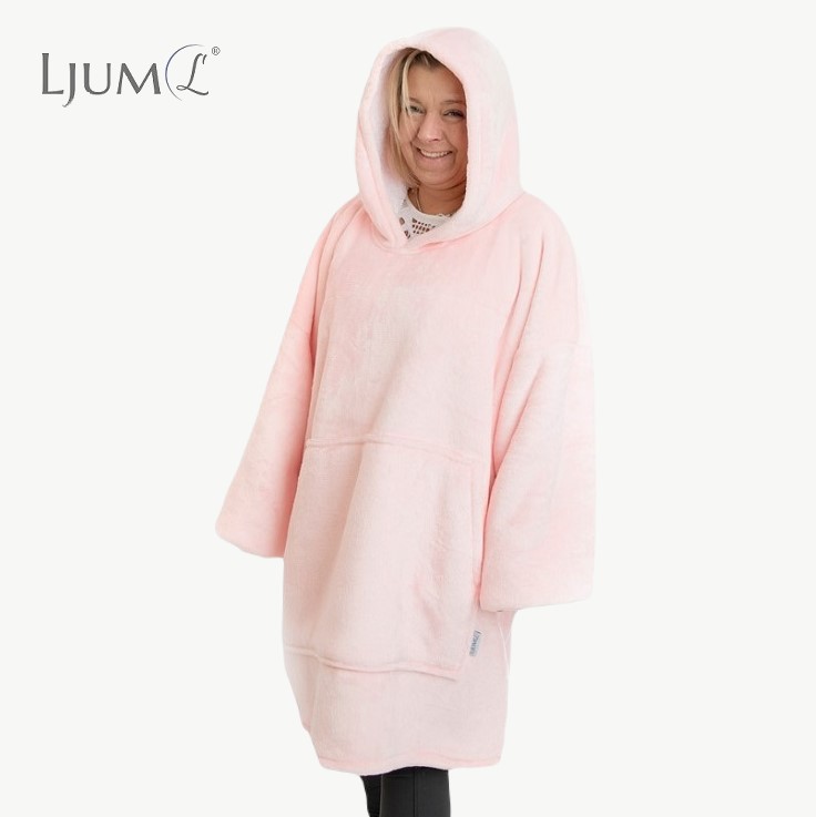 Ljum® Oversize Filt Hoodie Blanket - Aprikos