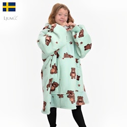 Ljum® Oversize Filt Hoodie Blanket Barn & Ungdom - Björn