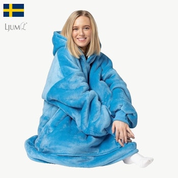 Ljum® Oversize Filt Hoodie Blanket - Sky Blue