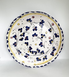 Toscana mattallrik 26 cm, blått mönster