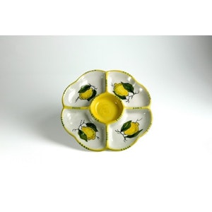 Limone Bianco runt uppläggningsfat för buffé med citronmönster, 26  cm