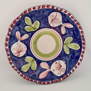 Amalfi assiett, blå med djurmönster, 20 cm