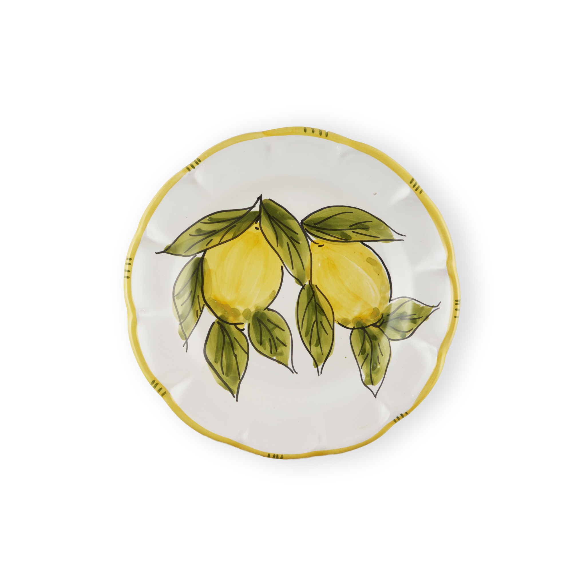 Limone Bianco assiett med citronmönster, 20 cm