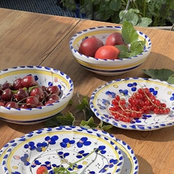 Toscana assiett, 20 cm, blått mönster