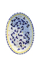 Toscana uppläggningsfat 37 cm, blått mönster