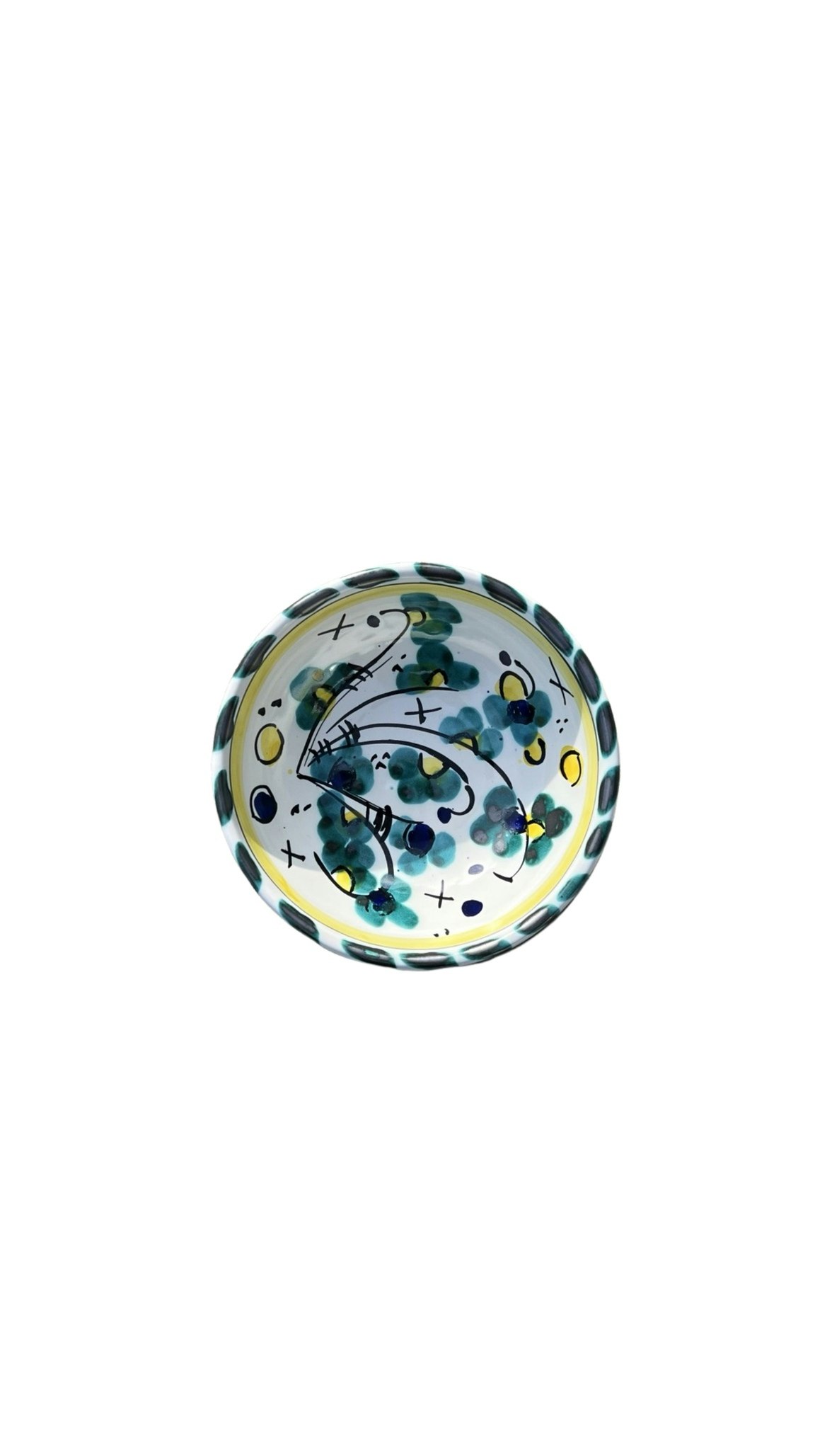 Toscana salladsskål 13 cm, grönt mönster