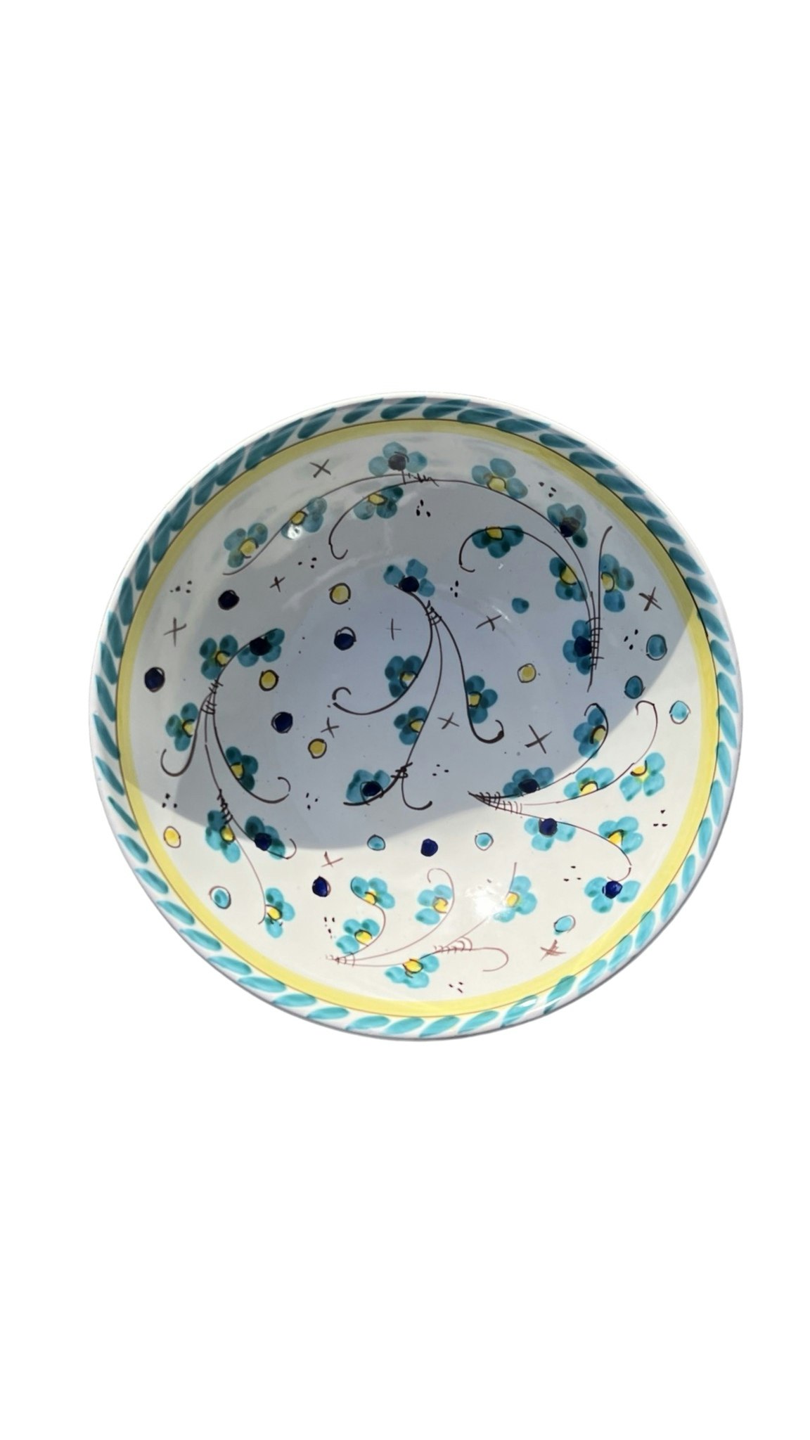 Toscana salladsskål 30 cm, grönt mönster