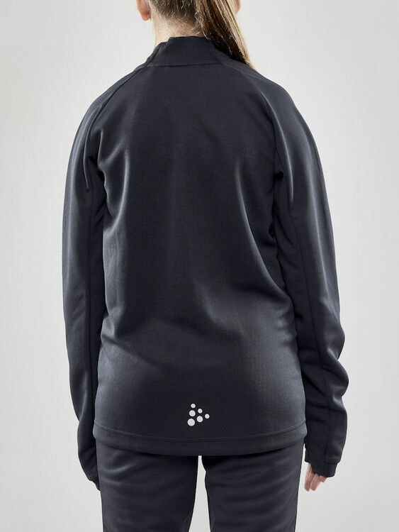 CRAFT: EVOLVE FULL ZIP GRÅ TKA LOGO JUNIOR