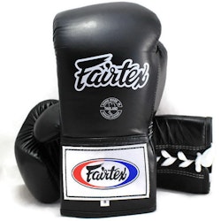 FAIRTEX: LACE-UP BOXNINGSHANDSKAR SVART 12 OZ