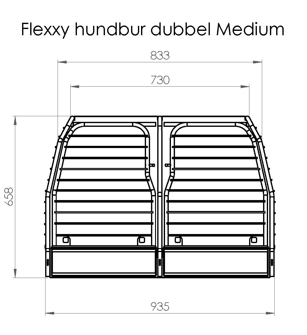 Flexxy Hundbur Dubbel Medium