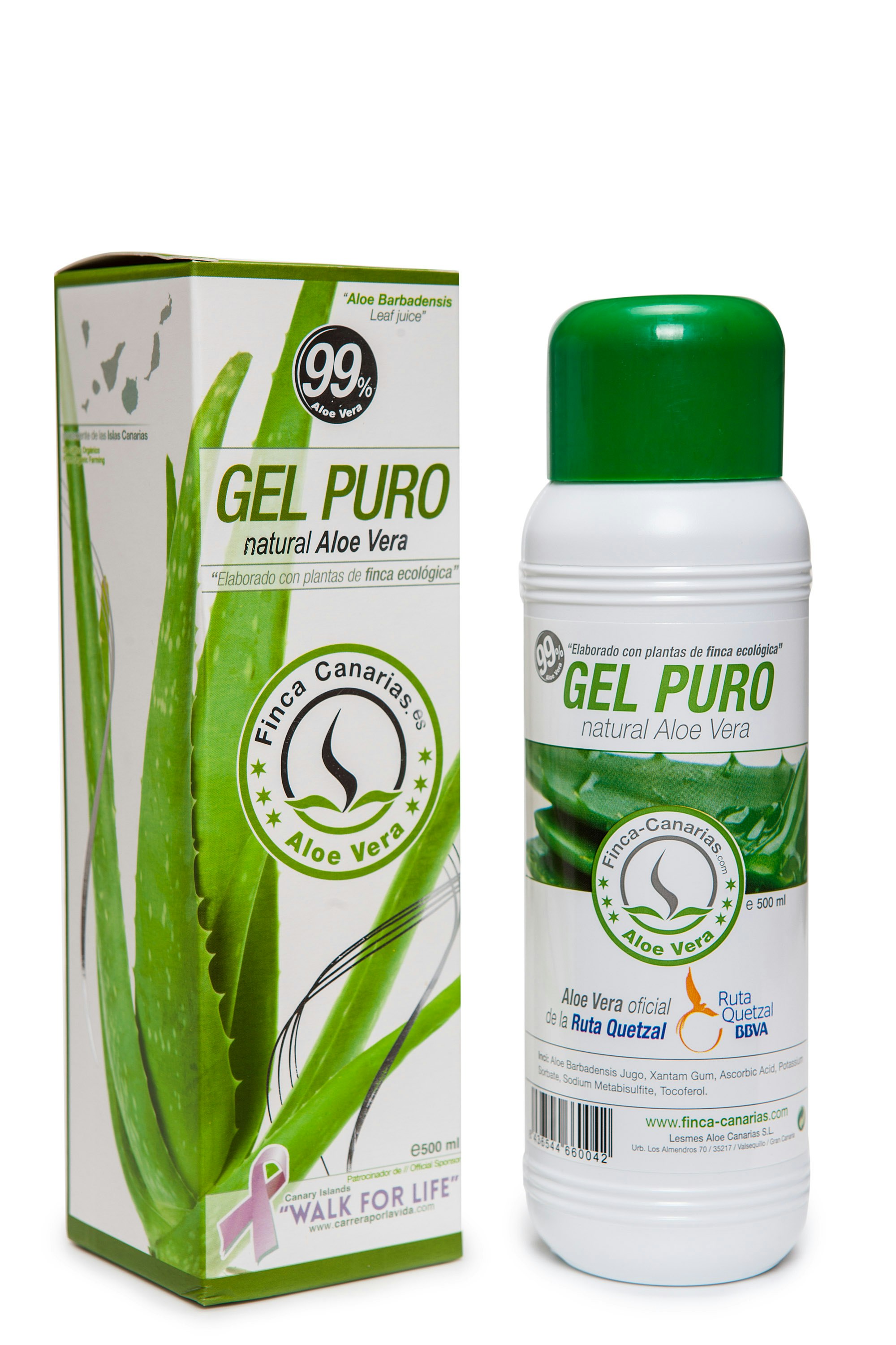 Frisk koldpresset Aloe Vera Gel 500 ml - 99,7 % Aloe Barbadensis Miller