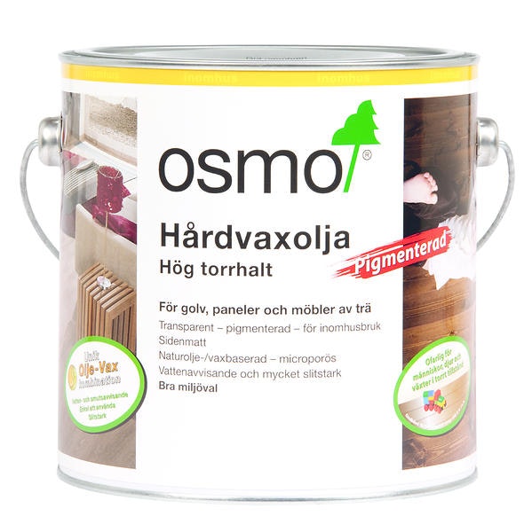 Osmo Hårdvaxolja Pigmenterad 3040 Vit sidenmatt 2,5 L