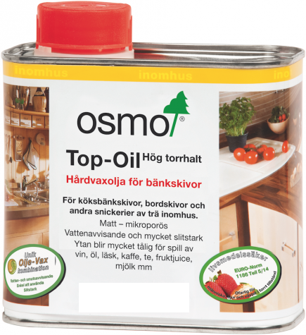 Osmo Hårdvaxolja Top Oil 3028 Ofärgad sidenmatt 0,5 L
