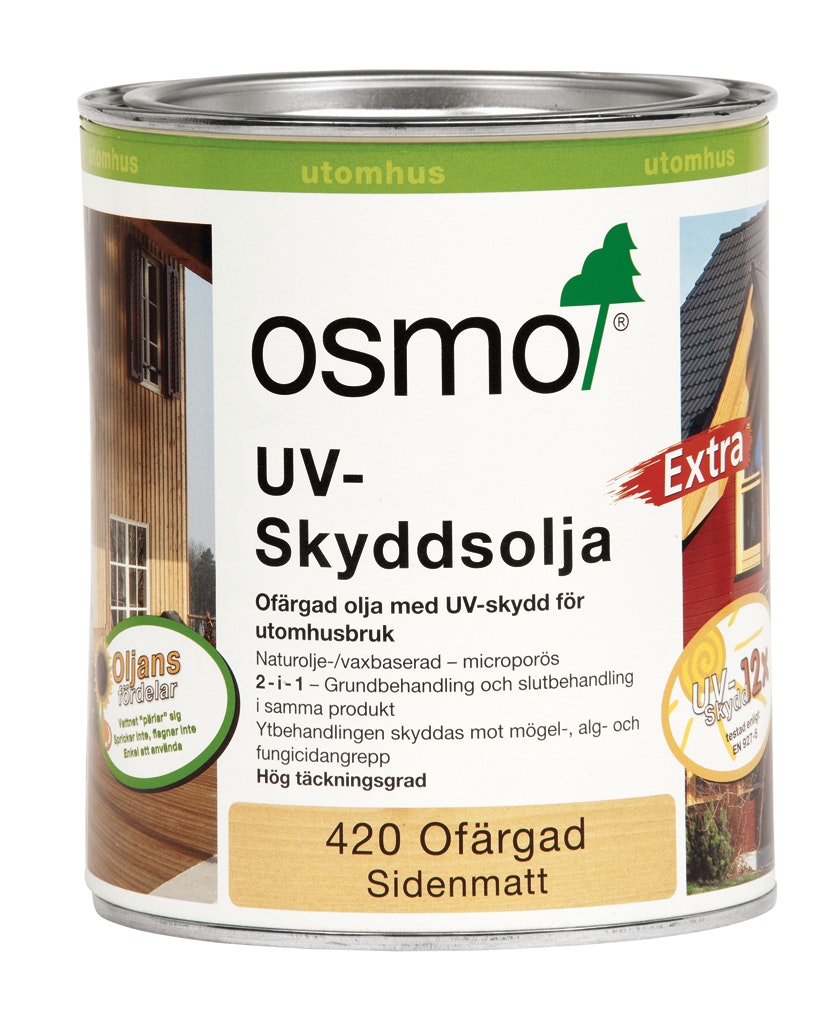 Osmo UV-Skyddsolja Extra 420 Ofärgad sidenmatt 0,75 L