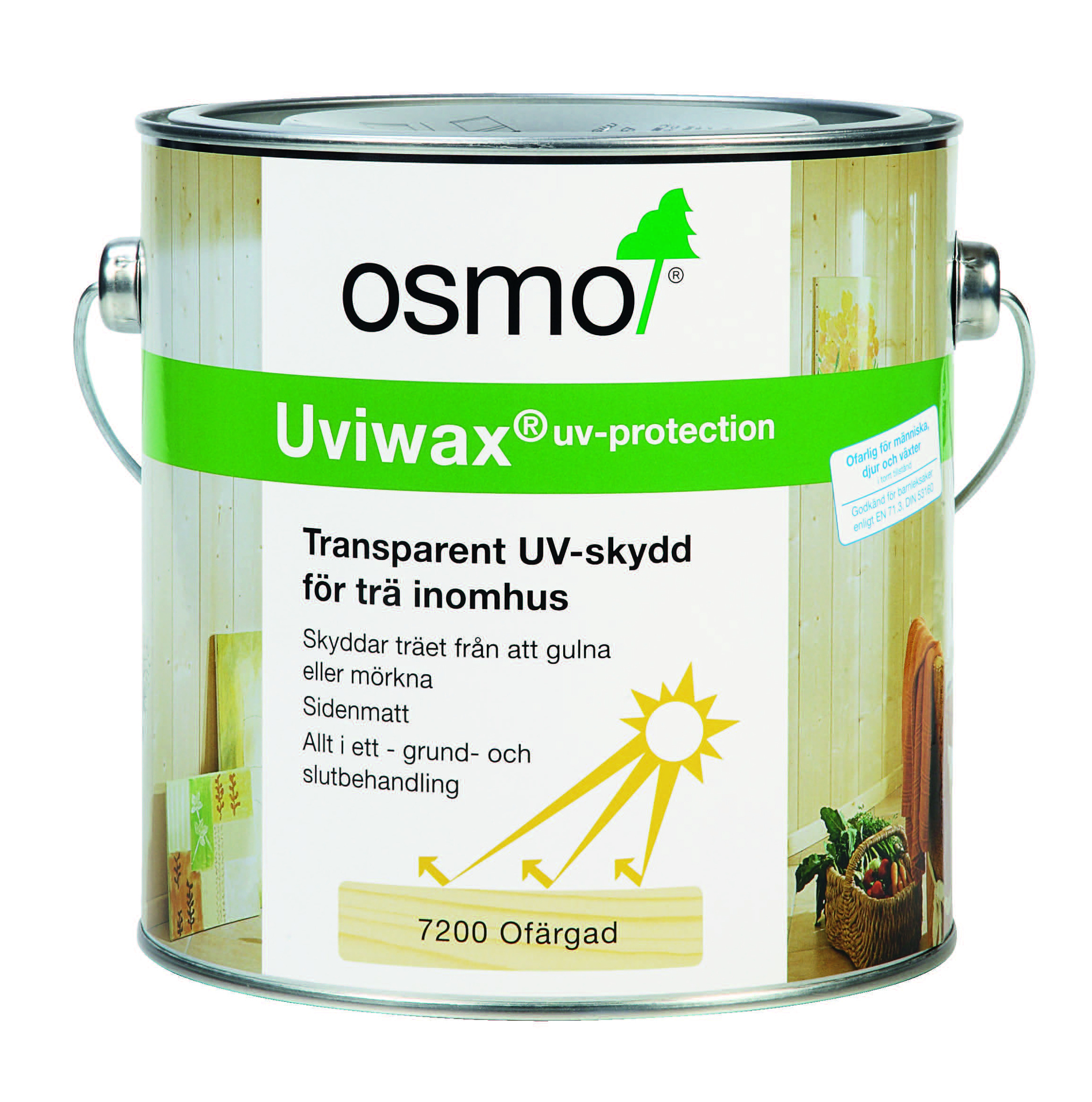 Osmo UV-skydd Uviwax 7200  Ofärgad sidenmatt 2,5 L