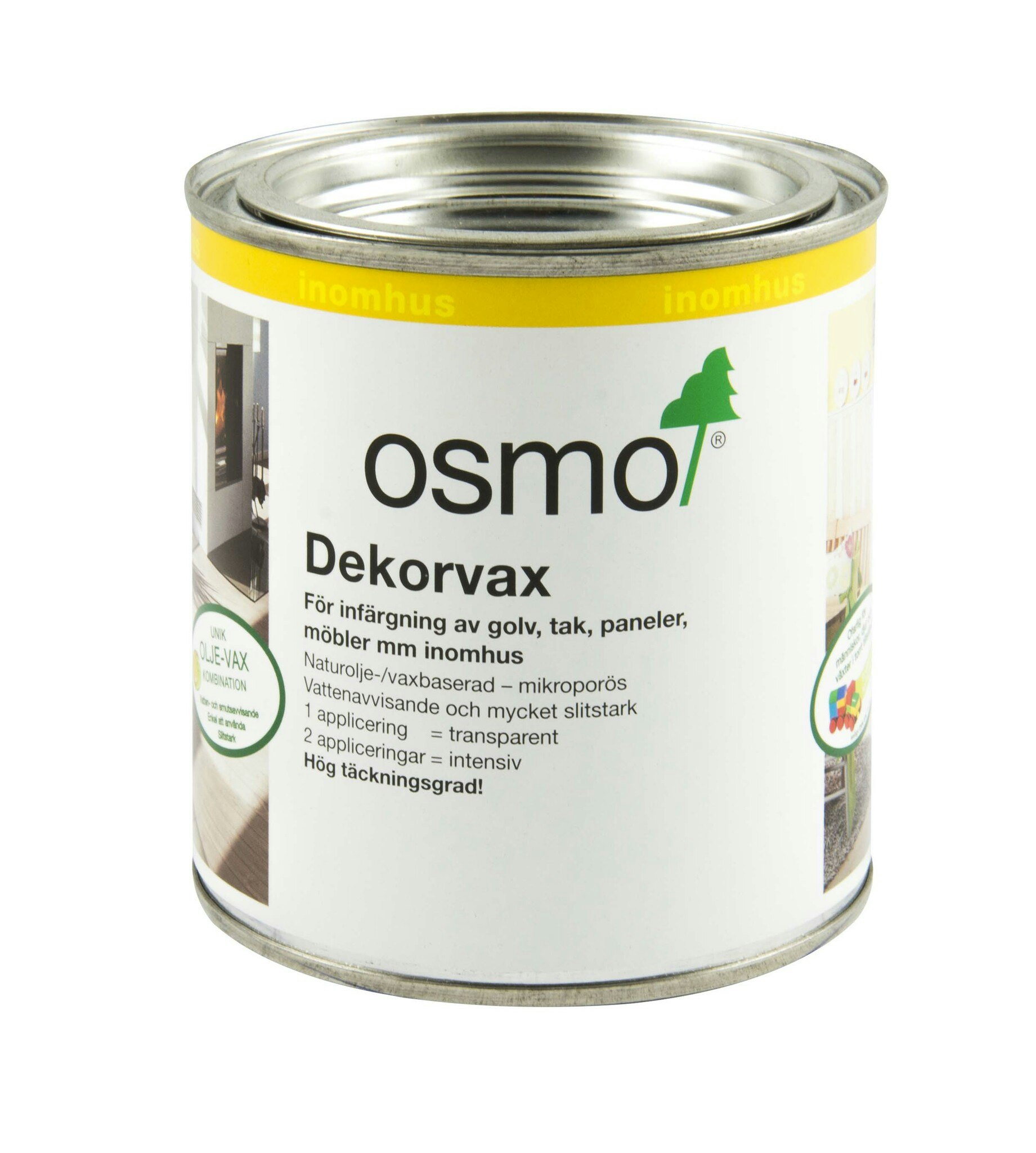 Osmo Dekorvax 3104 Röd intensiv sidenmatt 0,375 L