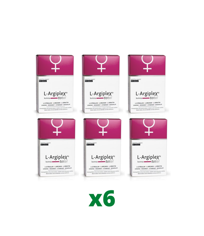 6 x L-argiplex Total Kvinna, 90 tabletter