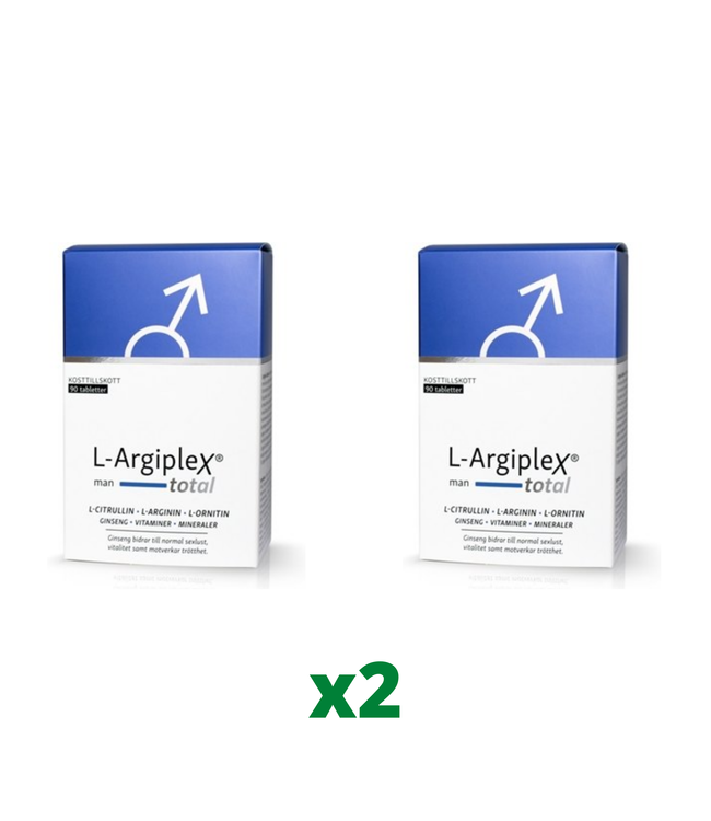 2 x L-Argiplex Total Man, 90 tabletter