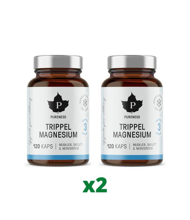 2 x Trippel Magnesium, 120 kapslar