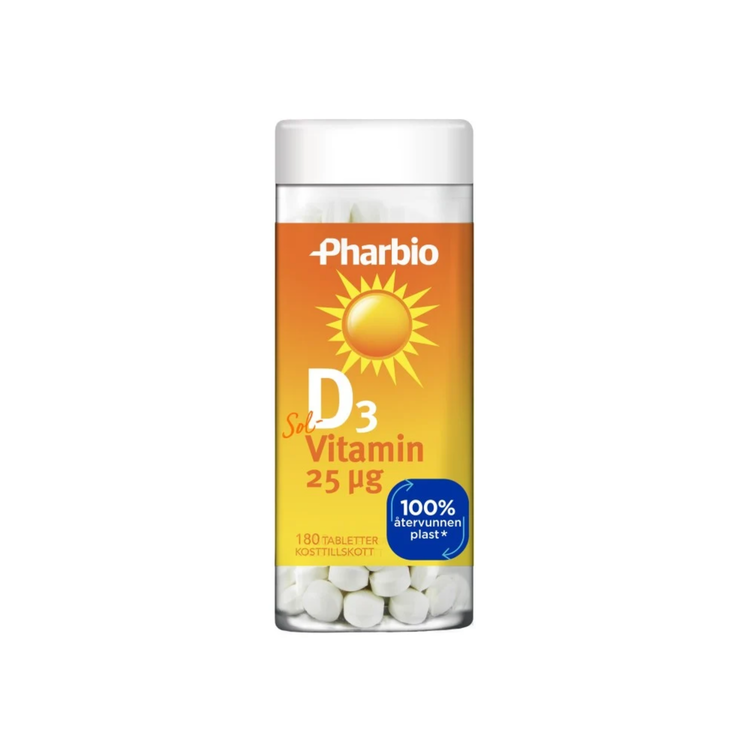 Pharbio D3 Vitamin, 180 tabletter