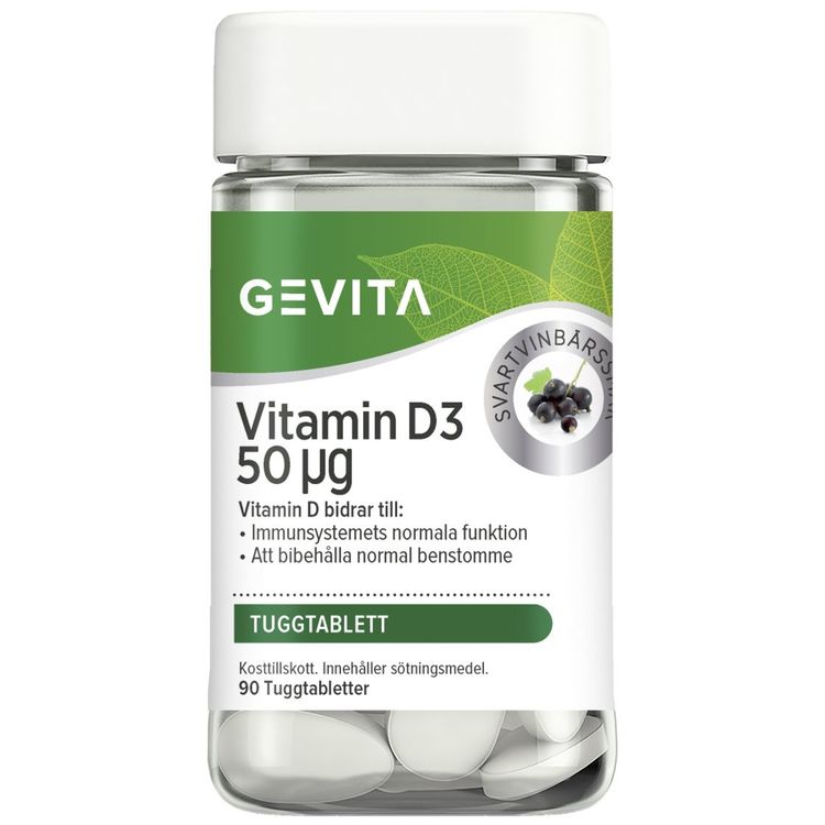 Gevita Vitamin D3 50ug 90 tuggtabletter