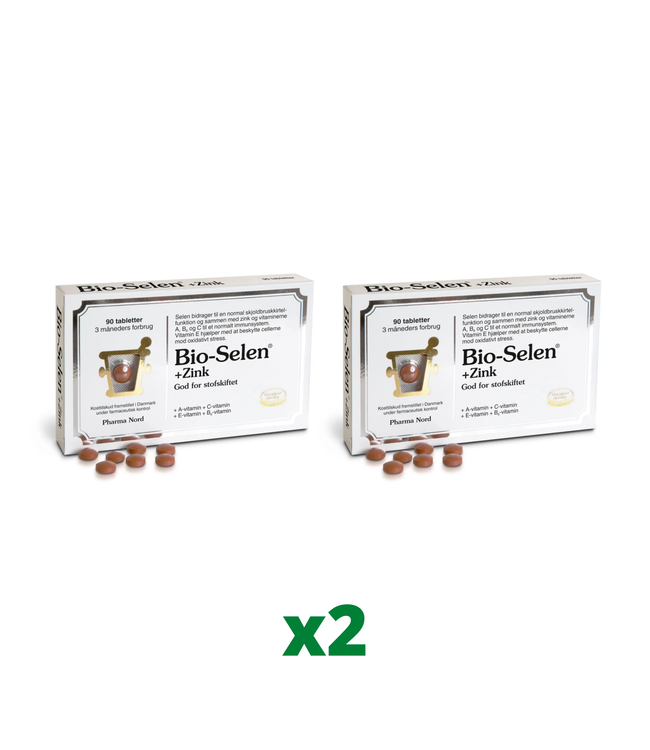 2 x Bio-Selen+Zink, 90 tabletter