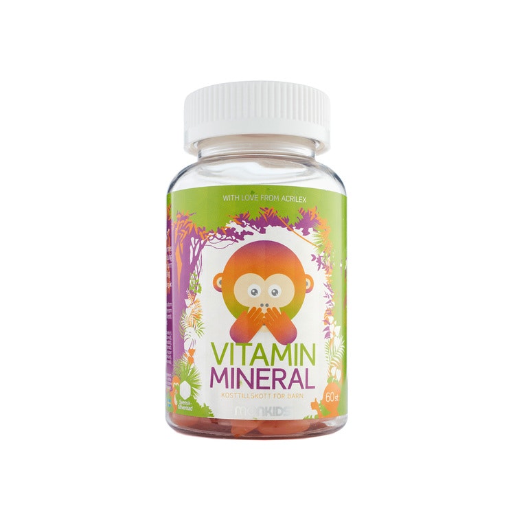Monkids Vitamin + Mineral, 60 tuggtabletter