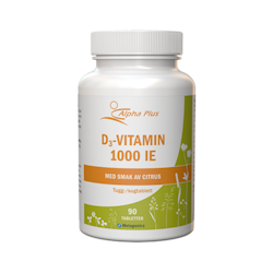 Alpha Plus D3-vitamin 1000 IE, 90 tabletter