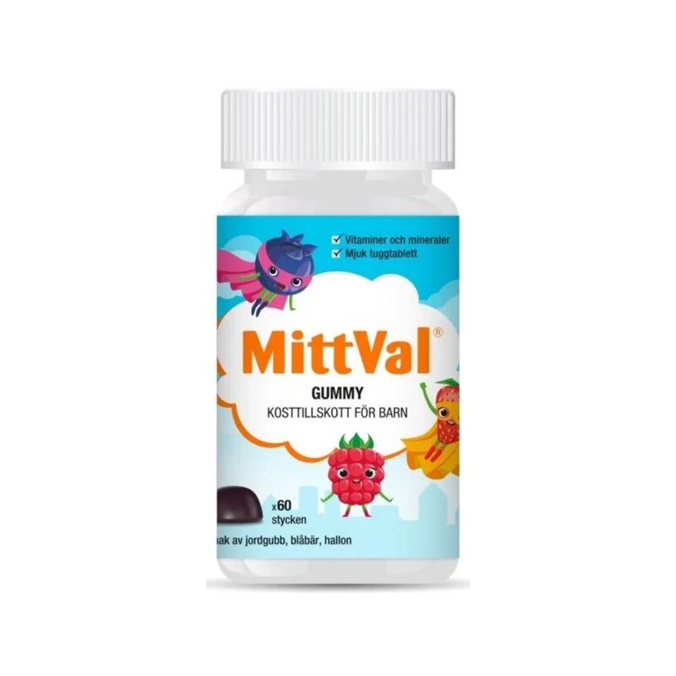 MittVal Gummy, 60 tuggtabletter