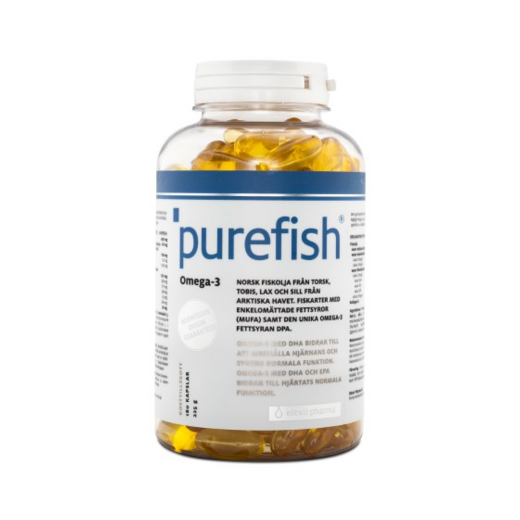 Elexir Purefish Omega-3, 180 kapslar