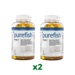 2 x Elexir Purefish Omega-3, 180 kapslar